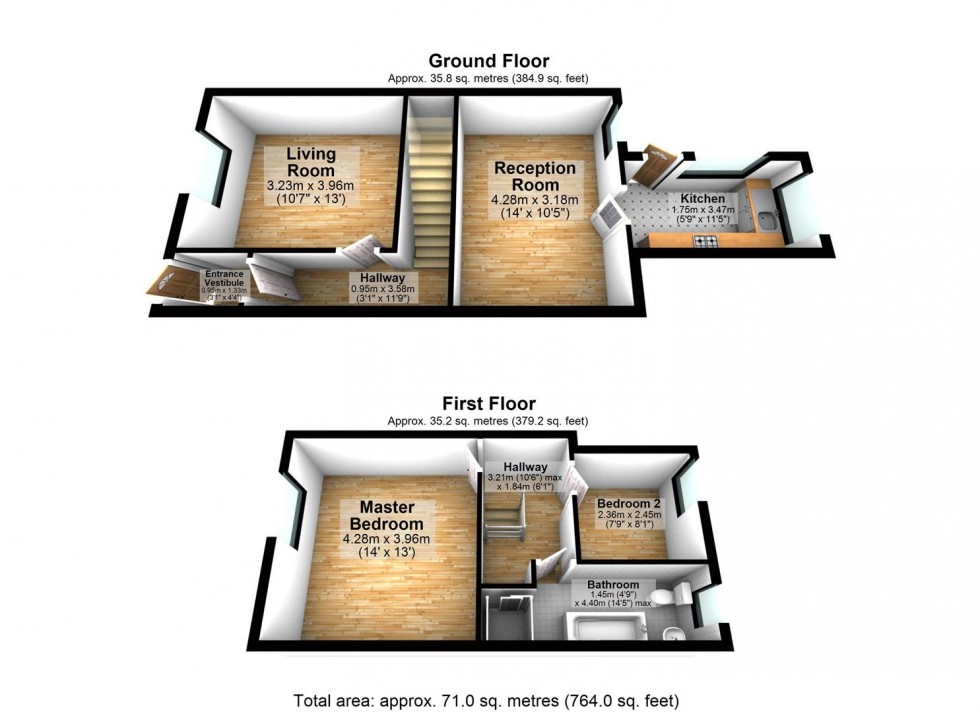 Floorplan for New Chapel Street, Mill Hill, Blackburn