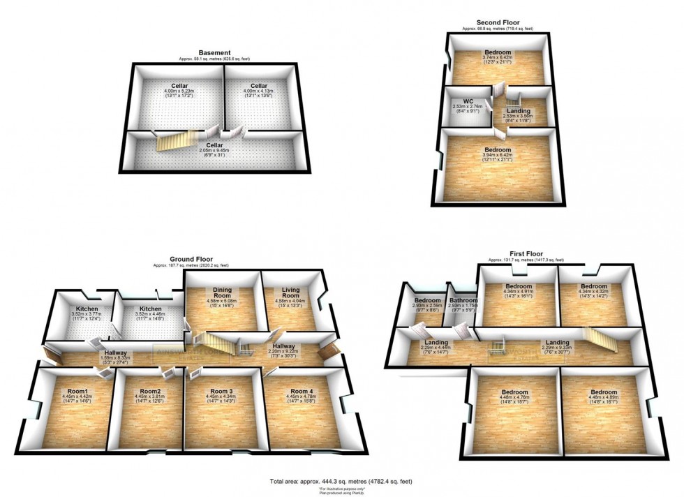 Floorplan for Detached Property with Land, Eccleshill, Darwen