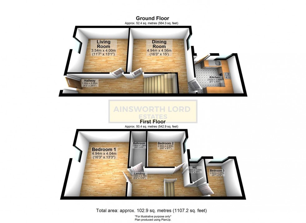 Floorplan for Livesey Branch Road, Feniscowles, Blackburn