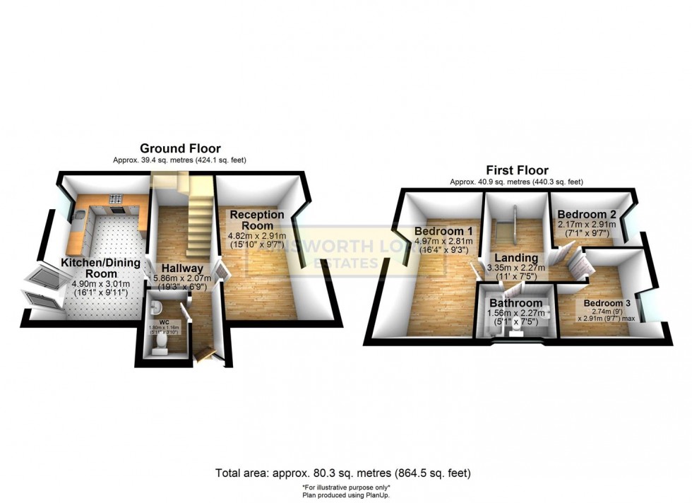 Floorplan for Northumberland Close, Darwen