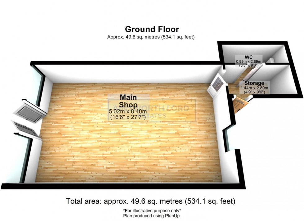 Floorplan for Retail Premises Darwen Town Centre, Duckworth St, Darwen