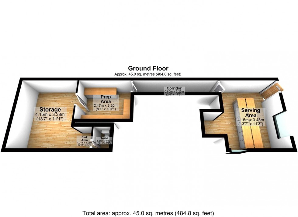 Floorplan for Established Take-Away/Chippy, London Terr. Darwen