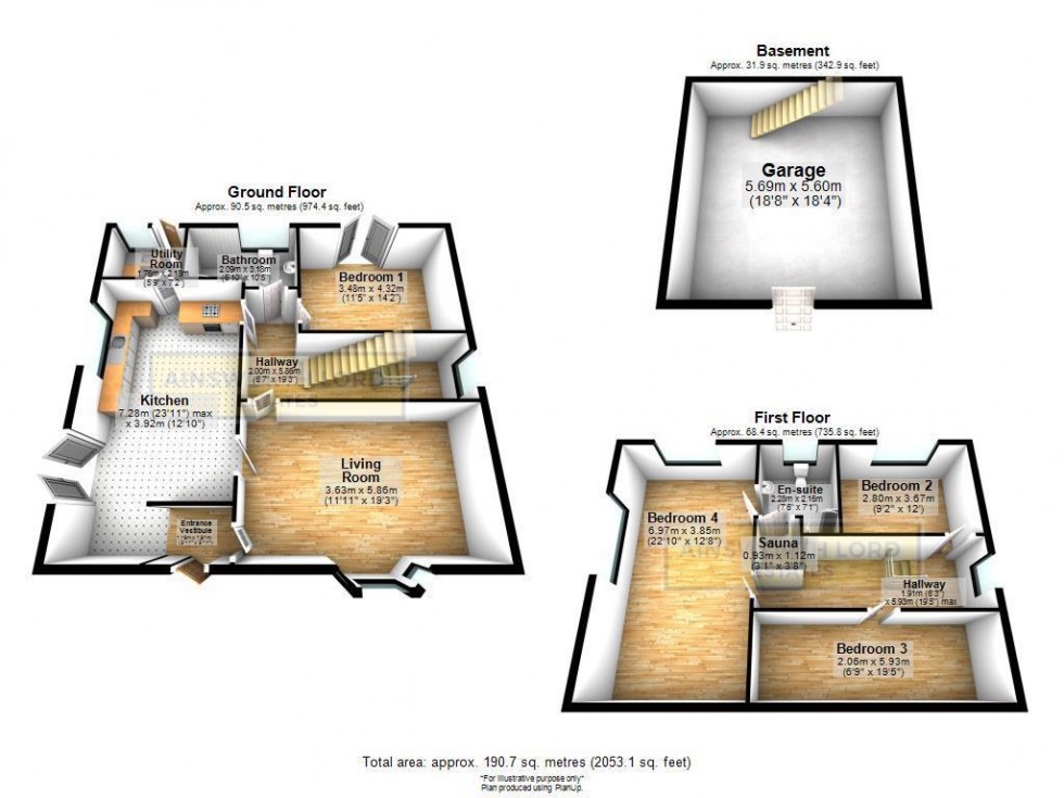 Floorplan for Sunnymere Drive, Darwen, Lancashire