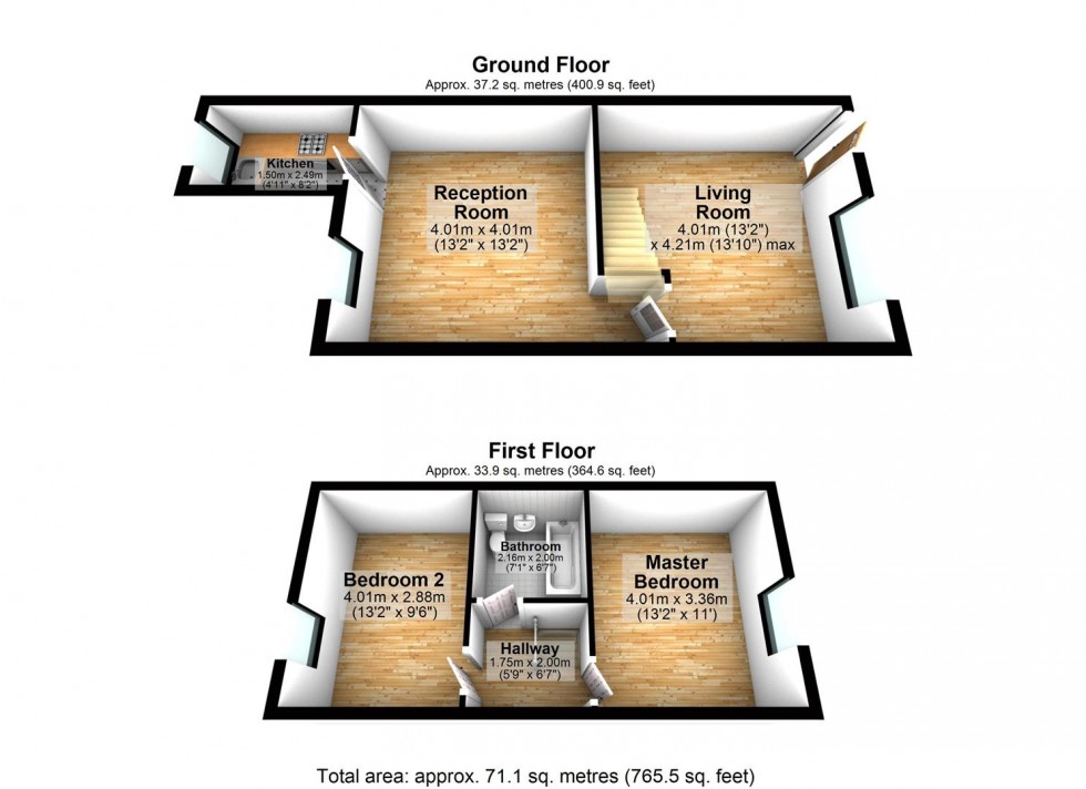 Floorplan for St Johns Road, Burnley