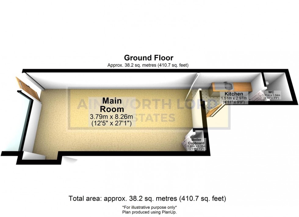 Floorplan for Retail Shop on Main Road, Duckworth Street, Darwen