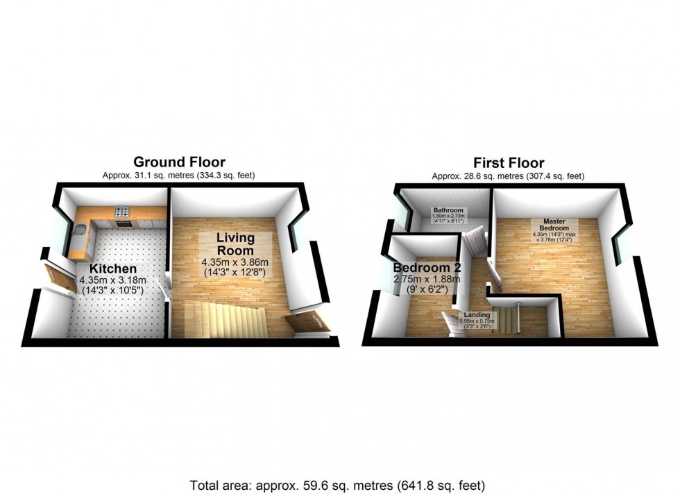 Floorplan for Beautiful 2 Bed Cottage, Gannow Lane, Rosegrove, Burnley