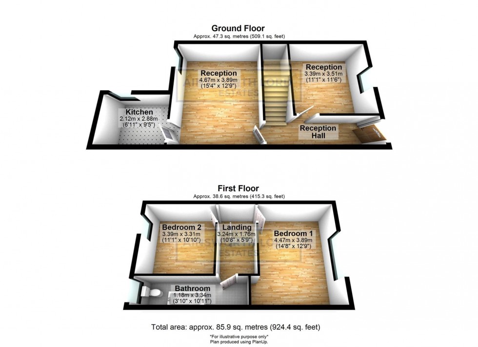 Floorplan for St. Georges Avenue, Mill Hill, Blackburn