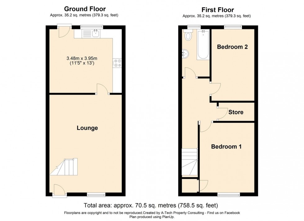 Floorplan for Gordon Street, Chapels, Darwen